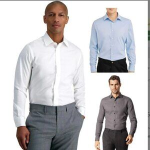 Haggar Men's White Shirt longsleeve BNWT size medium 15.5" neck
